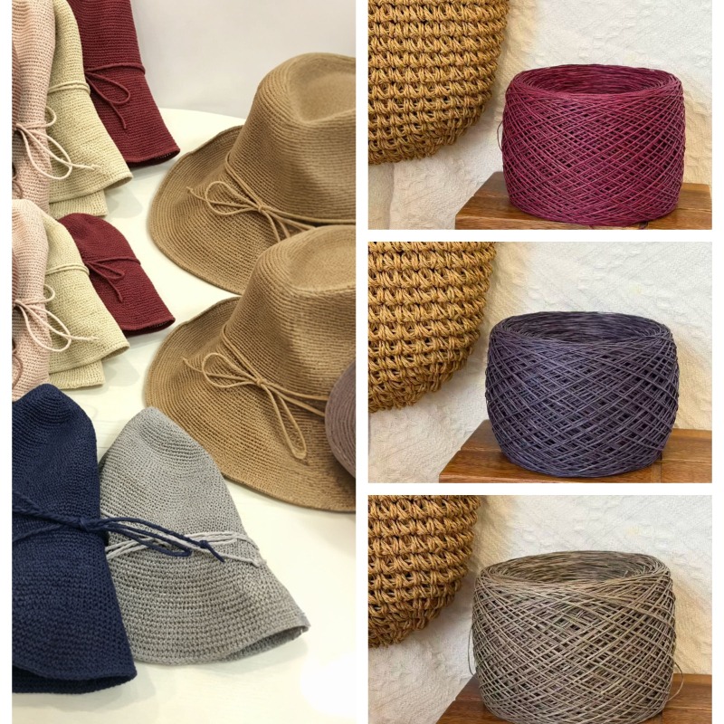 خيط قطني ناعم للغاية بوزن 250  - مراجعة Crochet Bag Raffia وسعره
