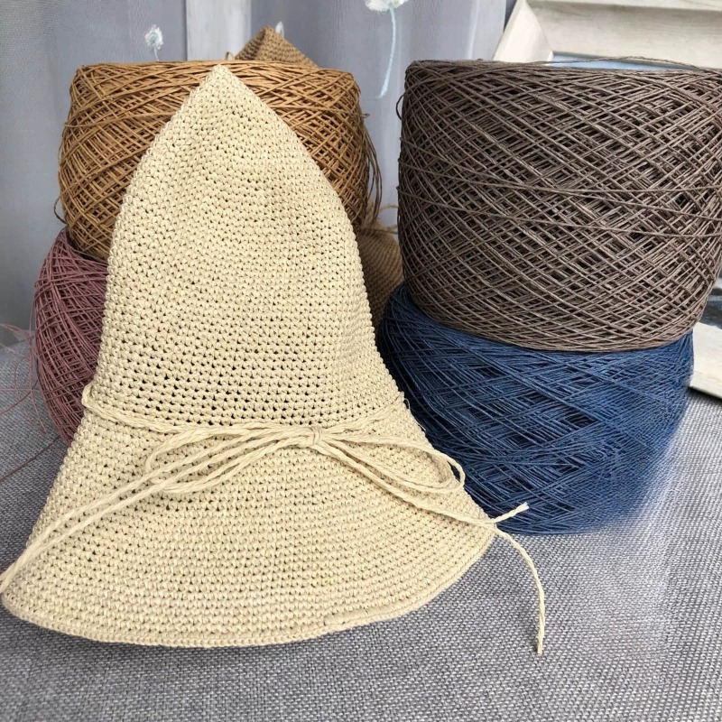 خيط قطني ناعم للغاية بوزن 250  - مراجعة Crochet Bag Raffia وسعره