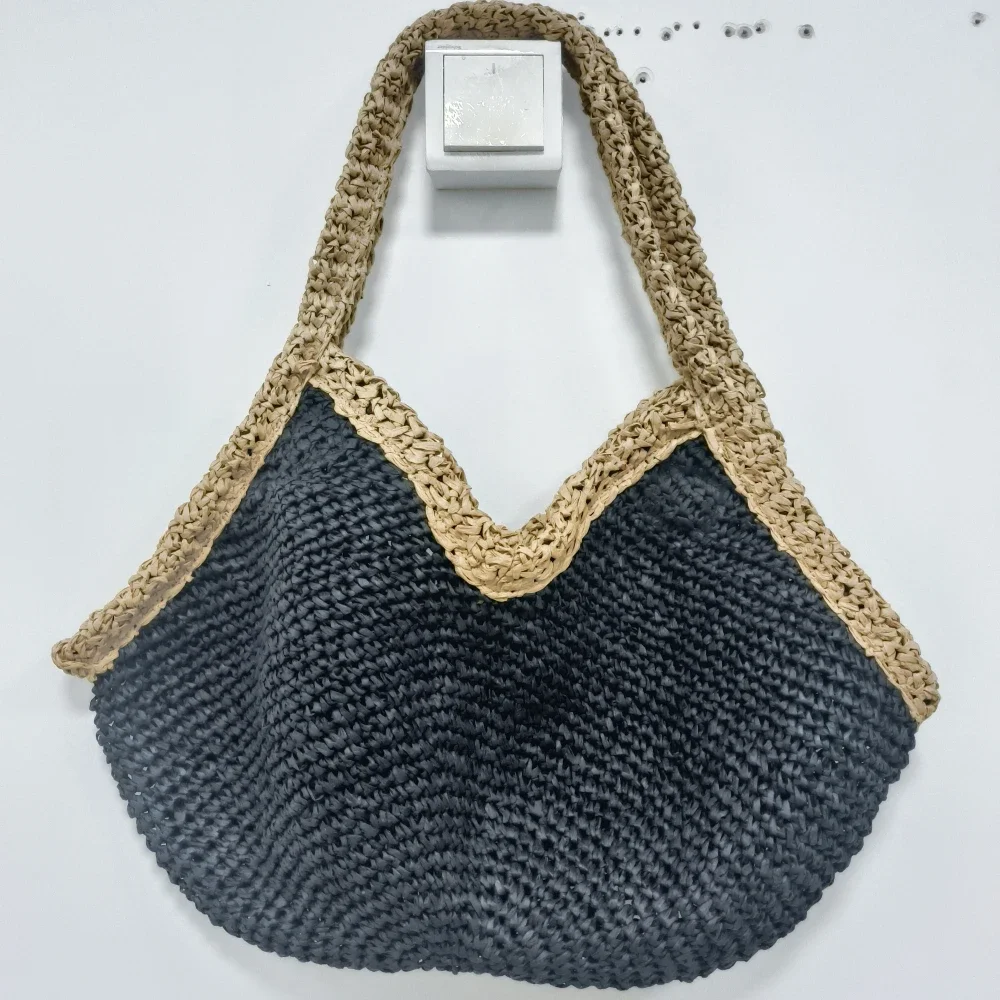 حقيبة يد صيفية جديدة منسوجة يد - مراجعة Crochet Bag Raffia وسعره